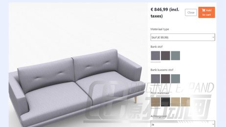 交互式3D沙发图例