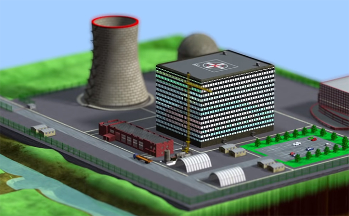 核电厂三维动画效果