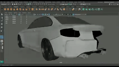 汽车3D建模过程