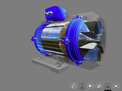 WEB3D电机交互展示